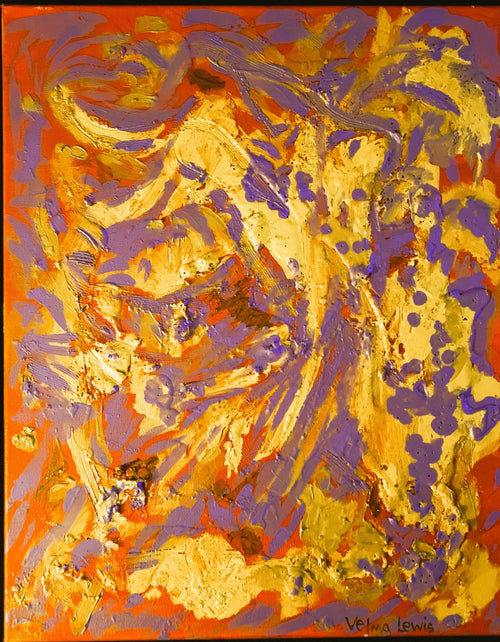 Angel in the Mist- original abstract art by Velma Lewis, Art Studio by Velma