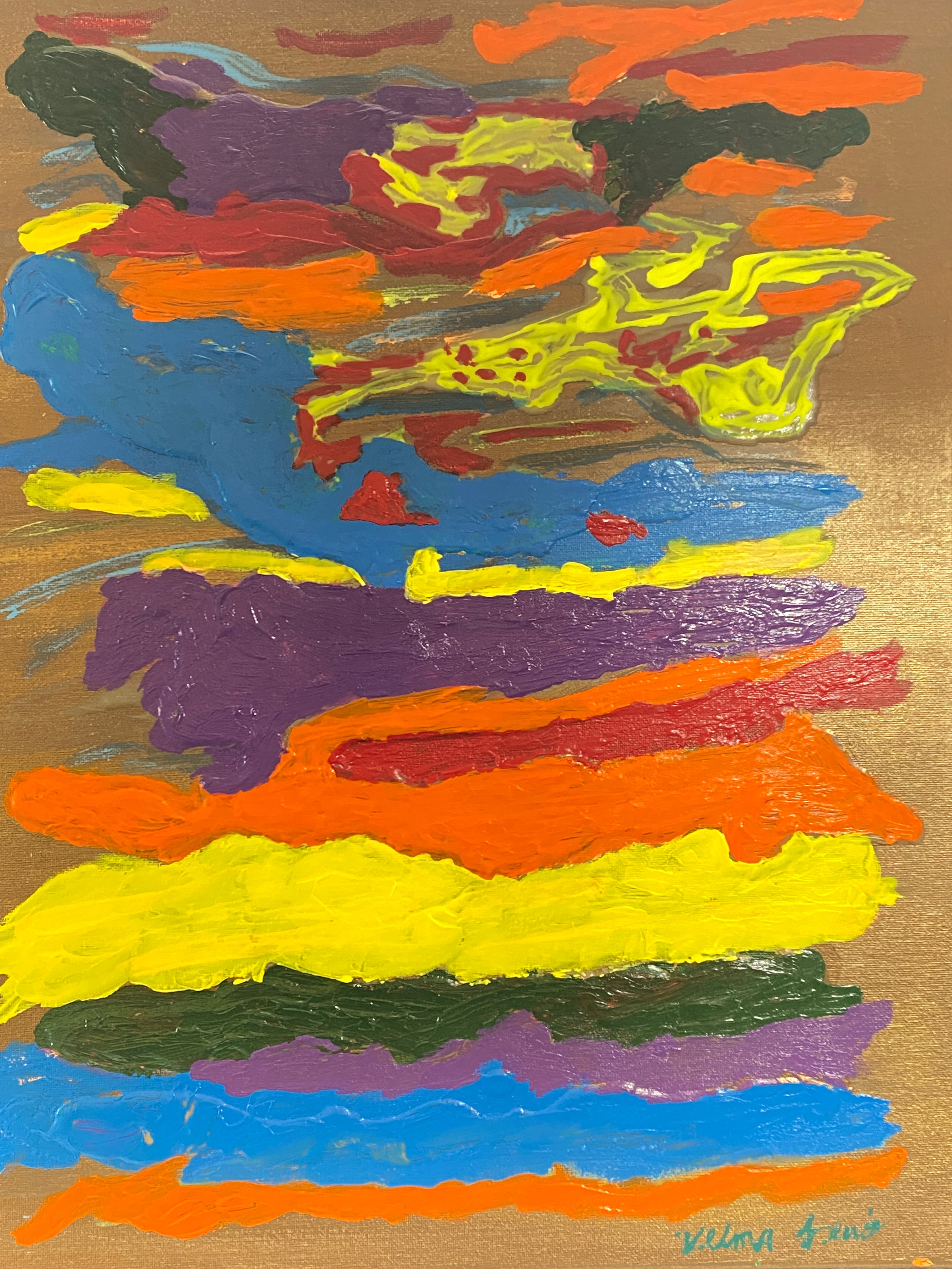 Colors of Love-  original abstract art by Velma Lewis, Art Studio by Velma