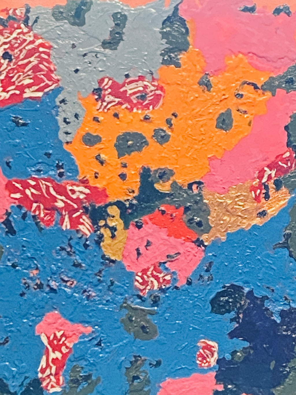 Many Faces- original abstract art by Velma Lewis, Art Studio by Velma