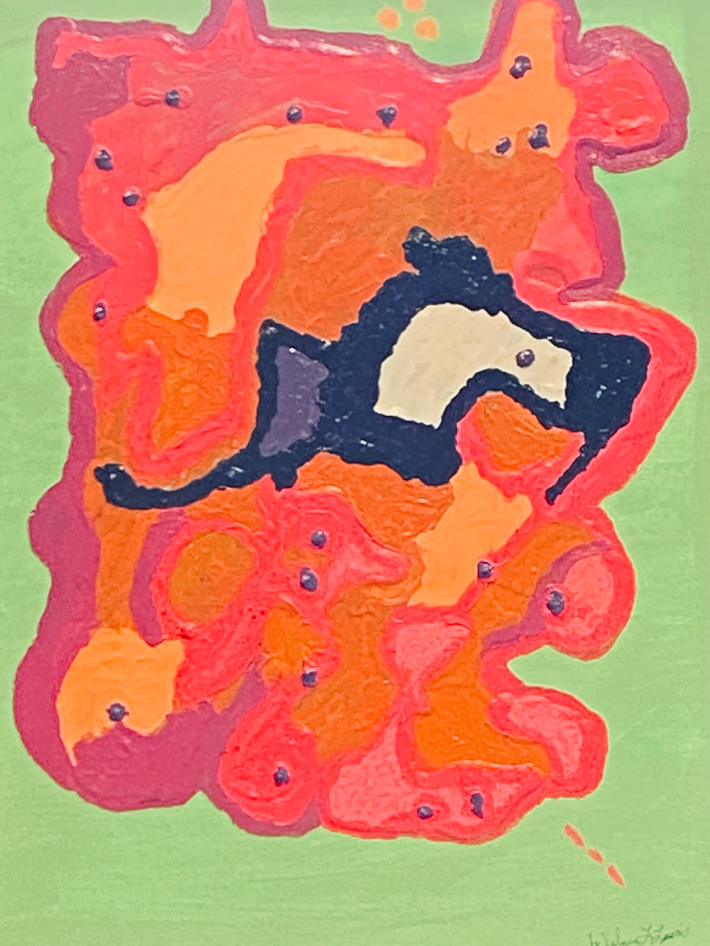 My Picasso- original abstract art by Velma Lewis, Art Studio by Velma