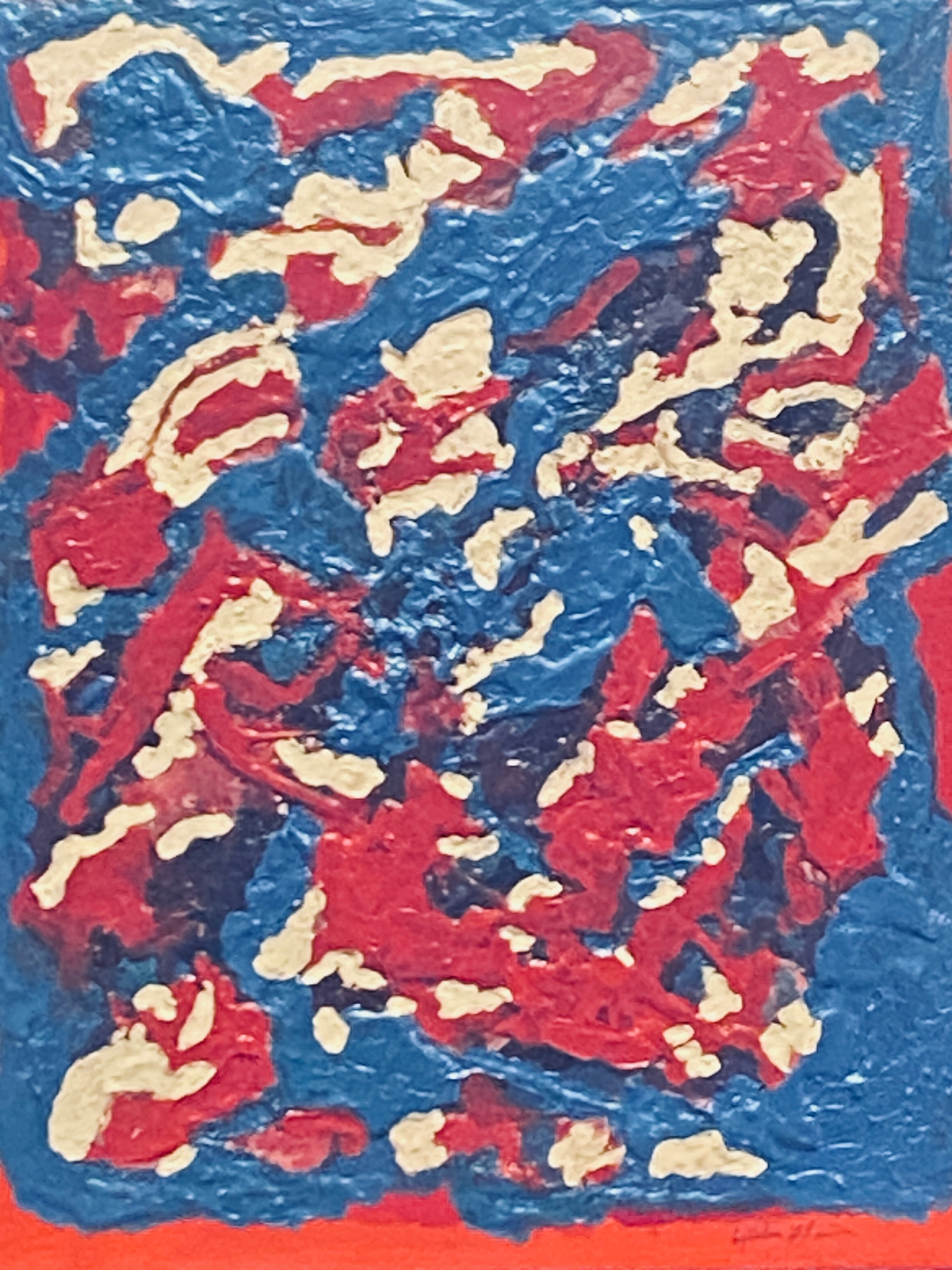 Patriotic-  original abstract art by Velma Lewis, Art Studio by Velma