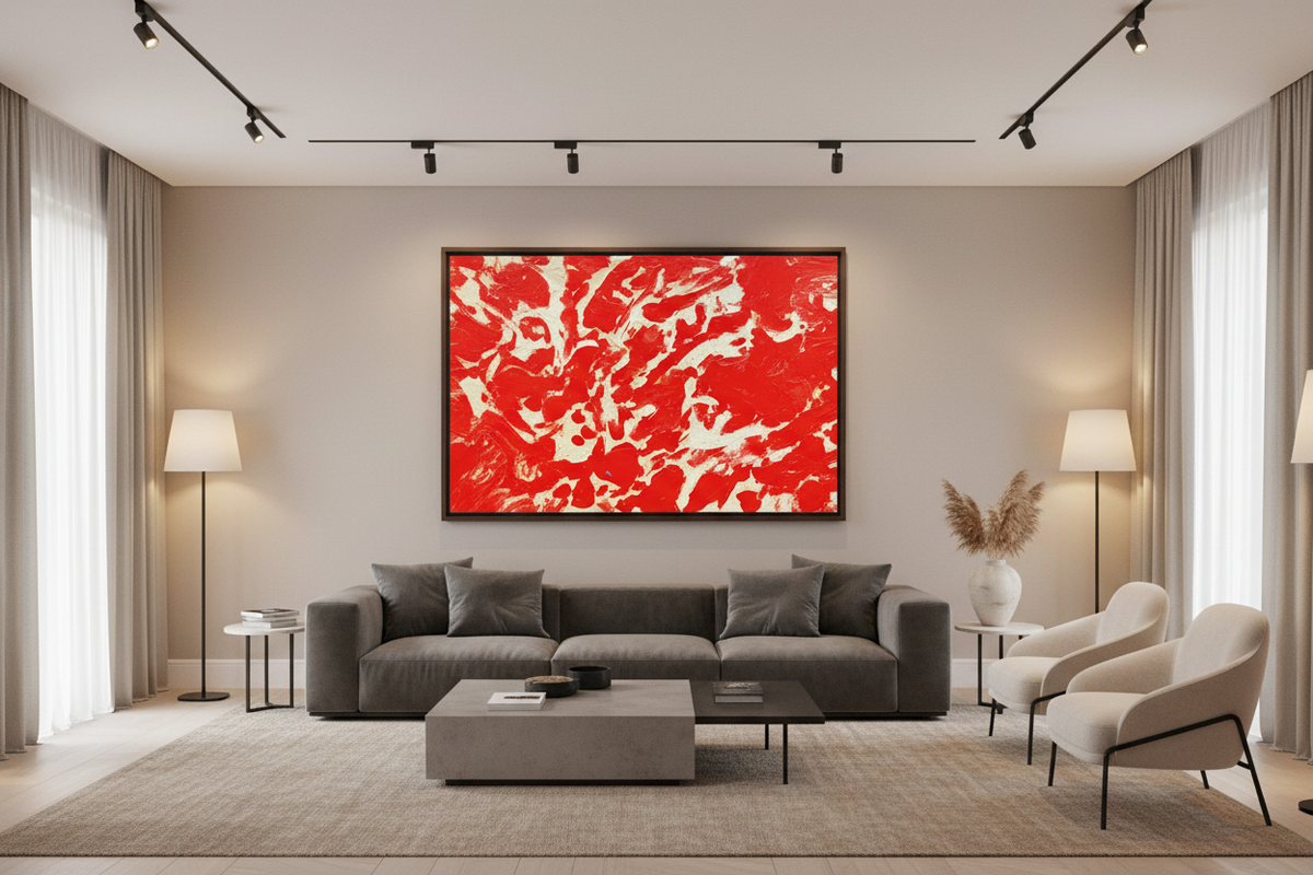 Crimson in Motion Mockup